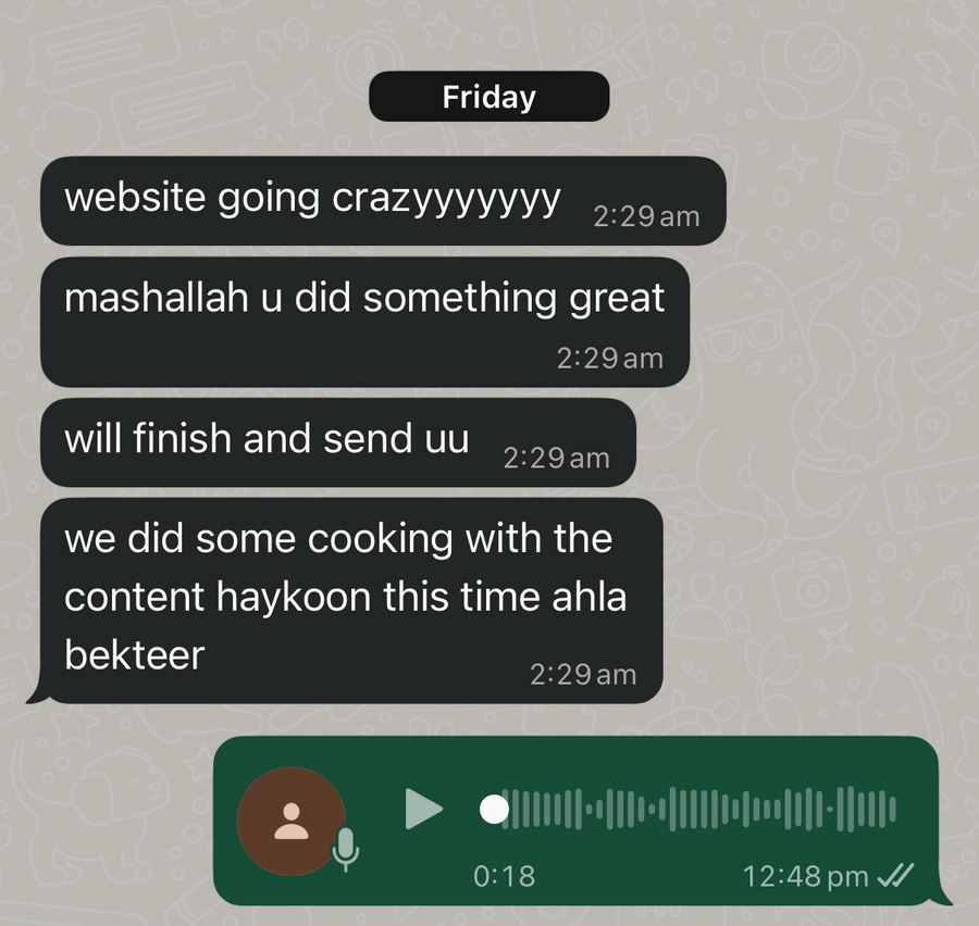 Whats App, 2:29am